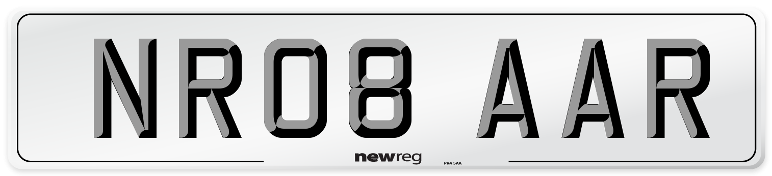 NR08 AAR Number Plate from New Reg